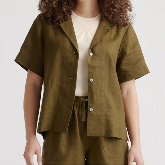 Quince Tops - Quince 100% European Linen Short Sleeve Shirt